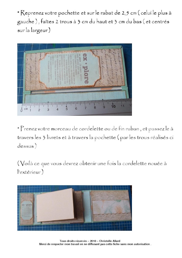 Mini album " le tréport " : 4 : Construction du mini et reliure Pagei-10