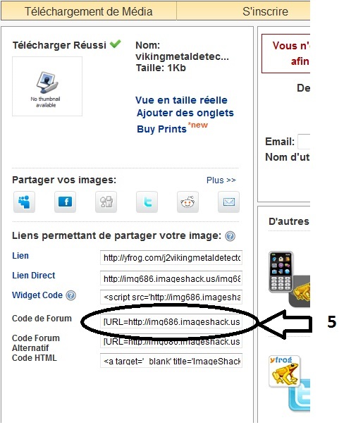 Comment mettre une image avec ImageShack Images11