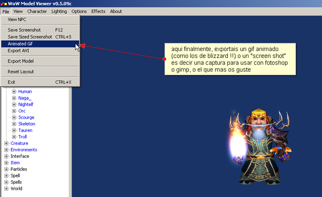 Guía rápida de uso de WoWmodeler 113