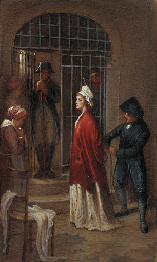 L'exécution de Marie-Antoinette le 16 octobre 1793, Marie-Antoinette conduite à l'échafaud Par_ba10