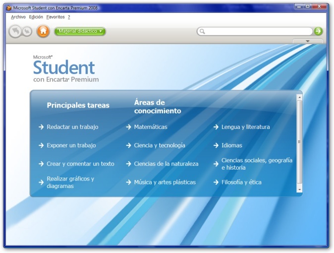 Microsoft Student con Encarta Premium 2008 en Espaol Encart10