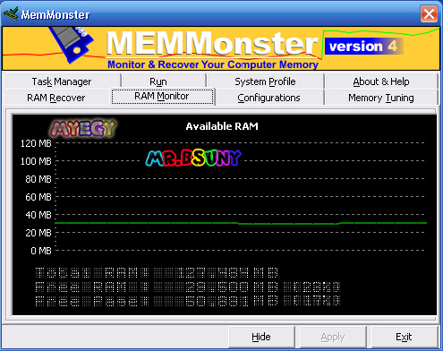 اكسر سرعة الرامات المحدودة مع اقوي برنامج لتسريع الرامات MemMonster4.70 03step10