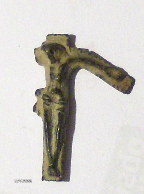 crucifijo Cristo y Virgen en el reverso.S-XVII-XVIII Medall15