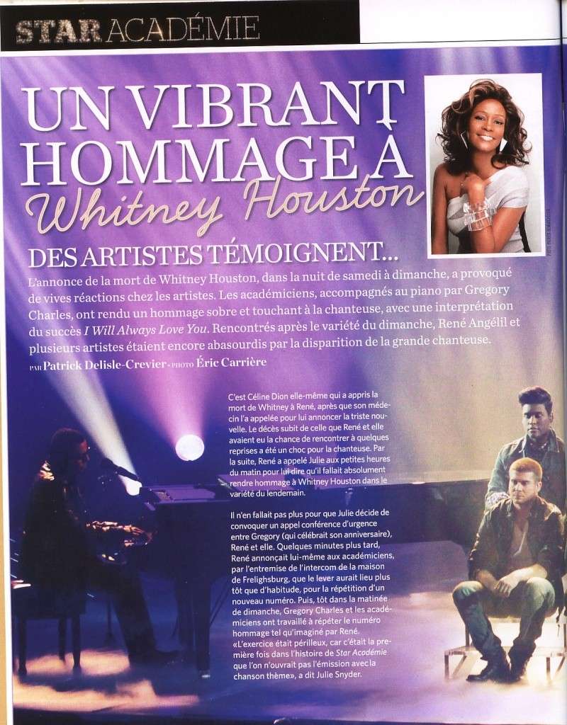 Un vibrant hommage à Whitney Houston Star10