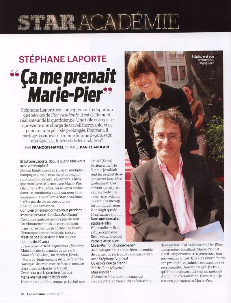 Stéphane Laporte "Ça me prenait Marie-Pier" Star1111
