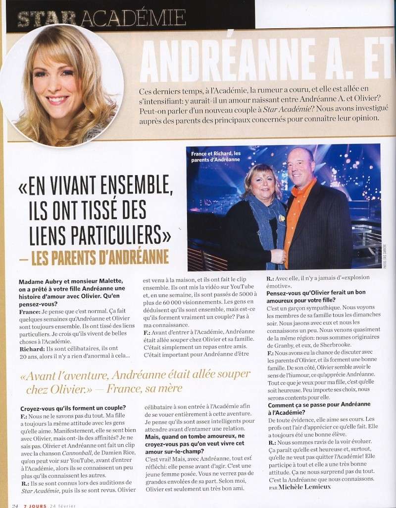 Andréanne A. et Olivier en amour? Star1510