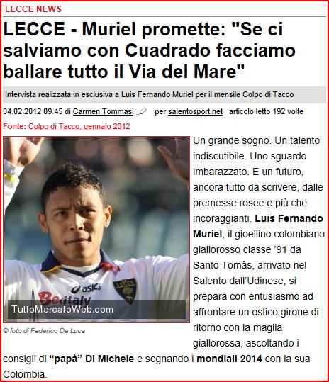 UFFICIALE: LUIS FERNANDO MURIEL FRUTO E' UN GIOCATORE DEL LECCE. - Pagina 3 Cattur18