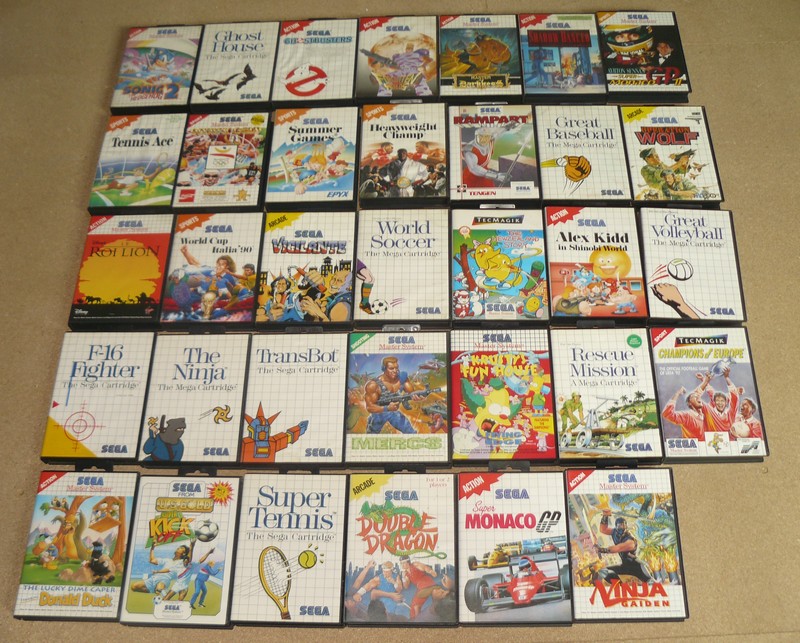 Lot de 31 Jeux SEGA Master System / TBE]
