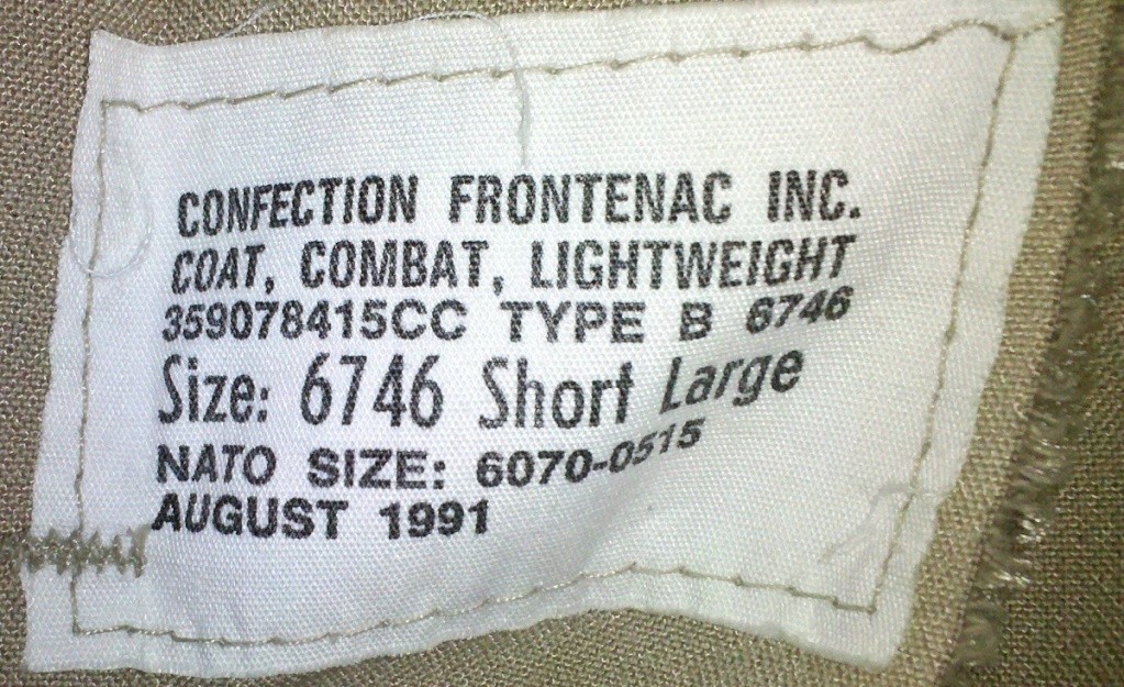 Coat, Combat, Lightweight, MKII (Desert) 2011-010