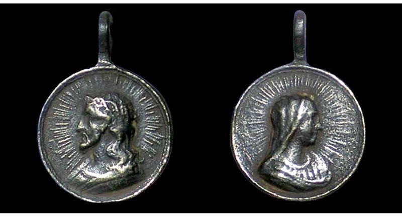 Médaille Jésus & Marie - XVII / XVIIIème 01610