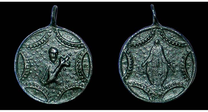 Médaille Vierge et St-Jean-François-Régis - 1880/1890  02110