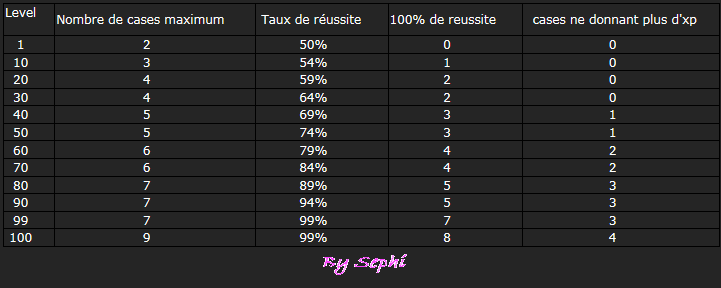 Les tableaux d'expériences pour métiers Eni21