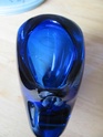 Blue cased glass bowl 00210