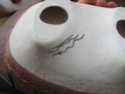 Abstract face dish - Alfajar Pottery, Spain (not Ceramica Otero Regal) 02711