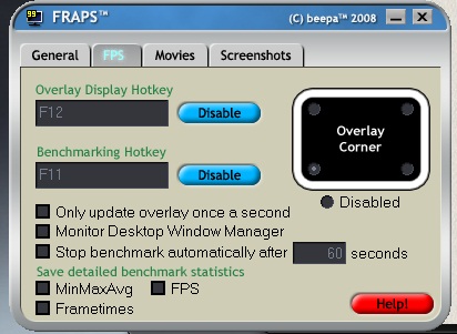 Fraps Recording Tutorial - Retailed Version  Fraps210