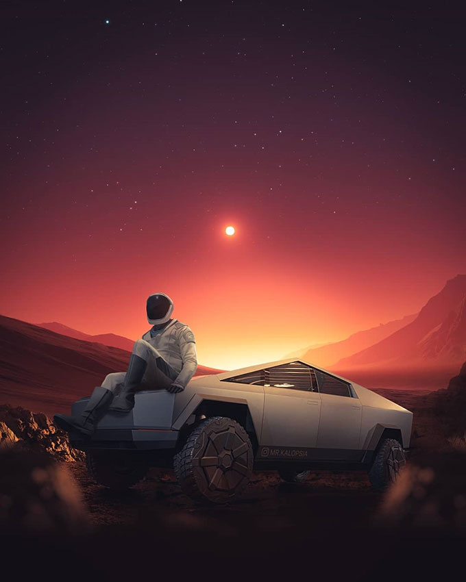 Марсианский транспорт: Облик и концепсия.  Tesla-11