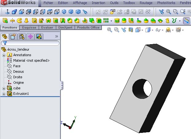 Débuter avec SolidWorks 02-1010