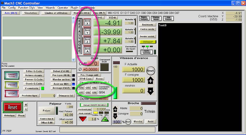 Comprendre ce qu'est le " référencement " des axes avec Mach3 G54-5910