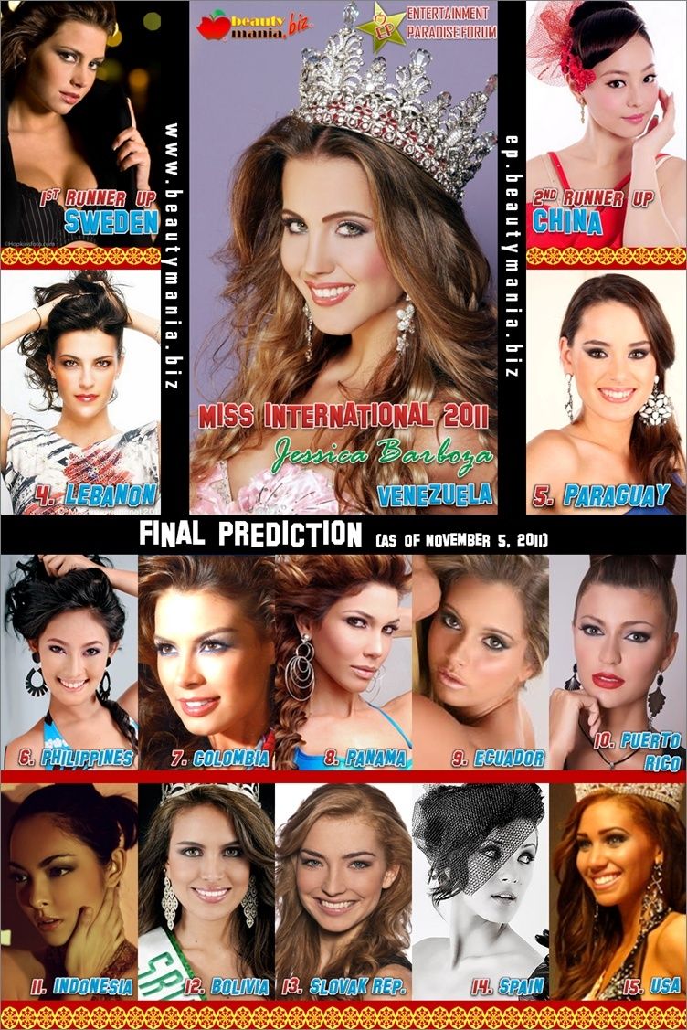 Beauty Mania's Final Prediction List for Miss International 2011 Miss_i10