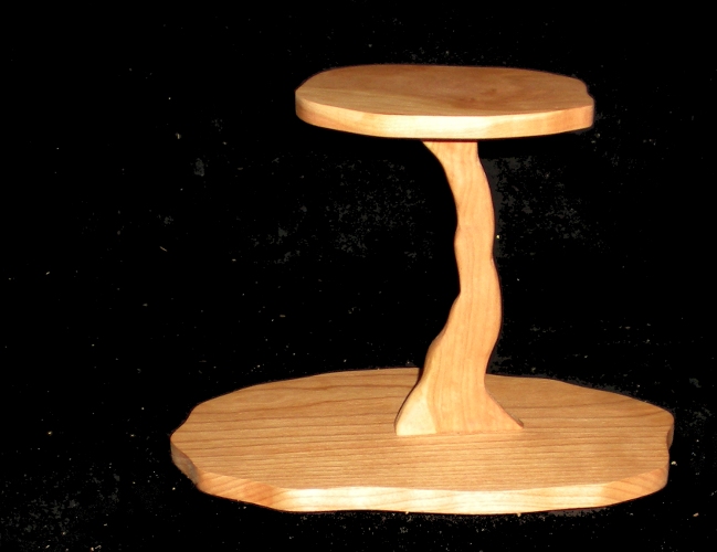 Hand carved cherry pedestal/cascade stands Cpedsc10