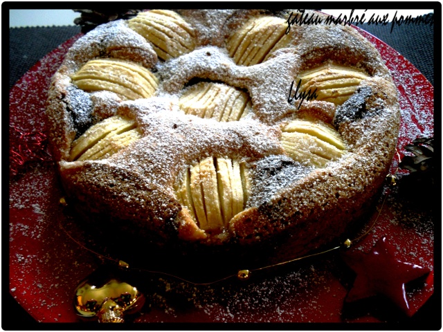 gâteau marbré aux pommes Gateau65