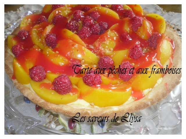 Tarte aux pêches/framboises à la crème patissière express Tarte_36