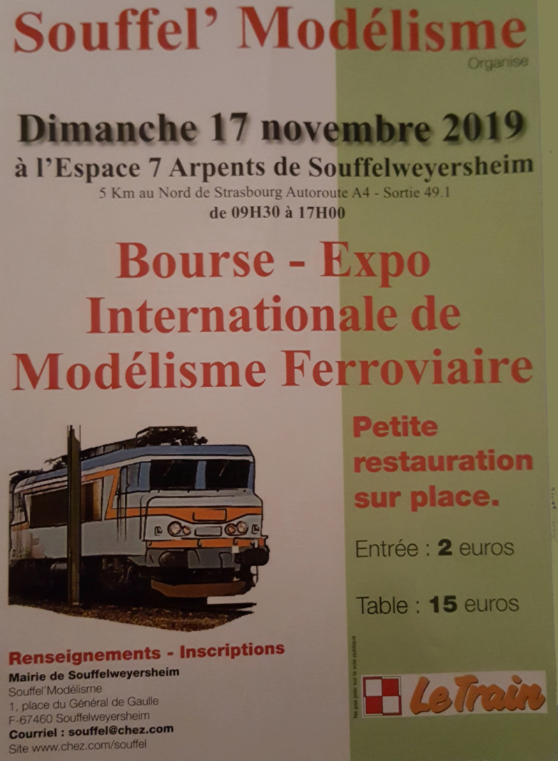 Bourse expo internationale  Souffel-Modelisme 17 Novembre 2019 à SOUFFELWEYERSHEIM ( 67 ) 20181113