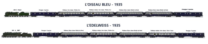 diagrammes de compositions de trains "mythiques" de 1930 à 1965 Compos13