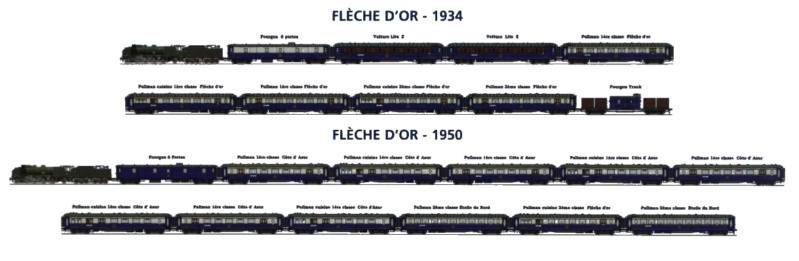 diagrammes de compositions de trains "mythiques" de 1930 à 1965 Compos14