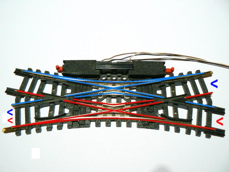 Connexions sur une TJD (Traversée Jonction Double) Jouef Tjd10