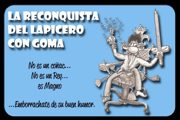 Humor en viñetas " La reconquista de lapicero con goma"por Magno Dibujo10