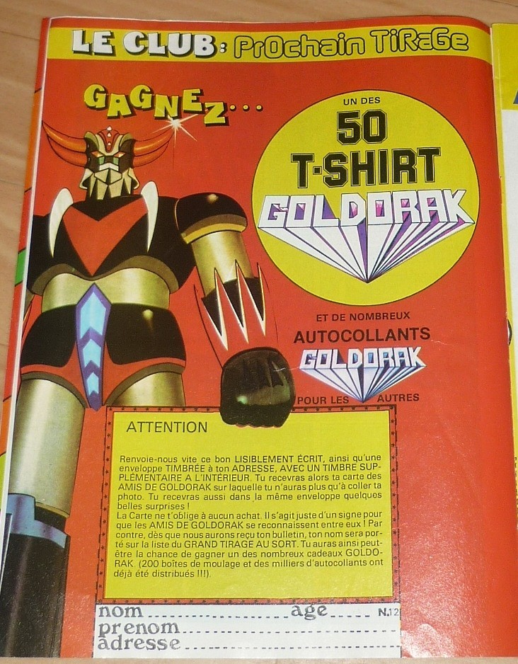 Magazine souple :Goldorak (Télé Guide 1978). P1100626