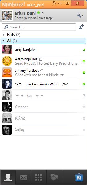 Nimbuzz PC 2.2 with chat room pre release version 210