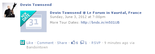 Devin Townsend le 03/06/2012 @ Le Forum in Vauréal, France Captur17