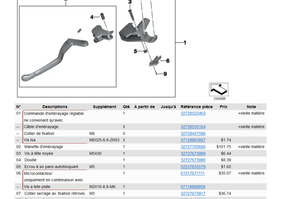 connecteur sur levier embrayage  F800r10