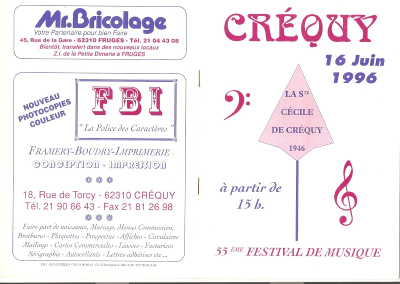 Festival d'arrondissement à Créquy le 16 juin 1996 01024