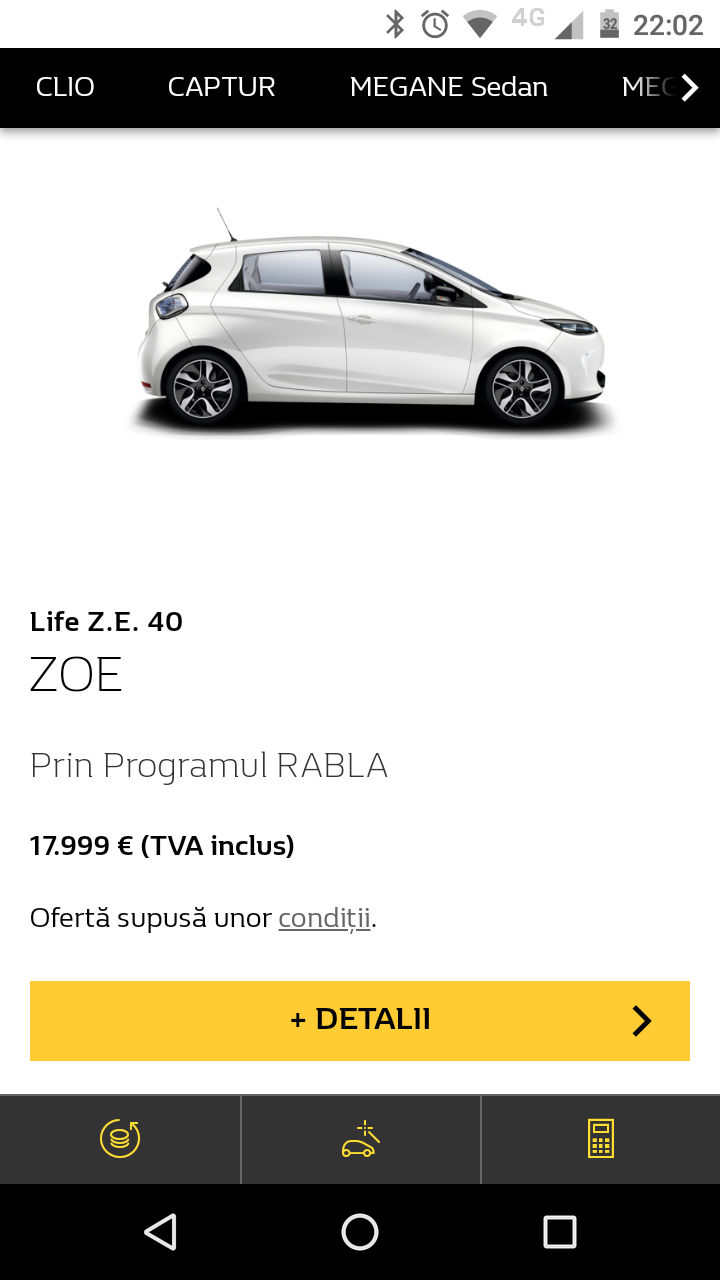 Zoé neuve à partir de 17 999 €, batterie incluse... en Roumanie Screen11