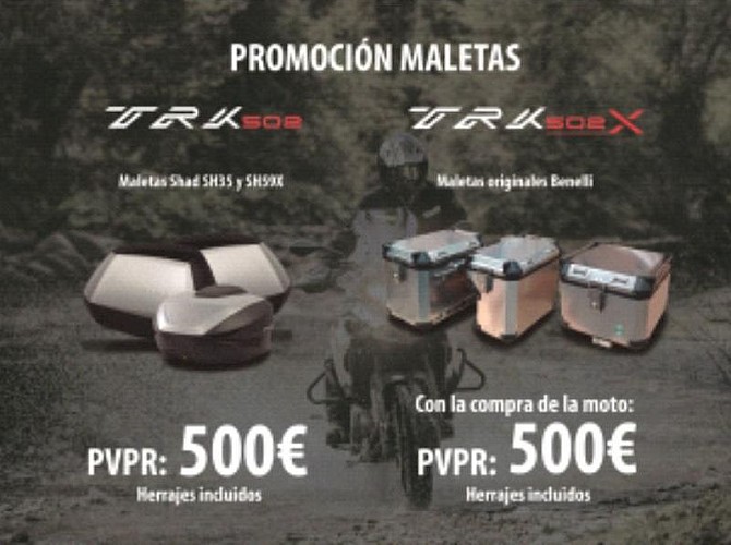 Promoción de Benelli en la compra de maletas para su trail TRK 502/X Timthu12