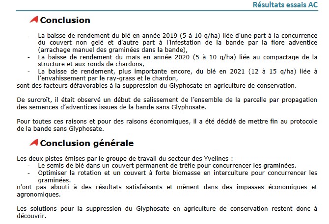 Se passer de Glyphosate en agriculture de conservation : essais Ch Agri Ile de France Captur26