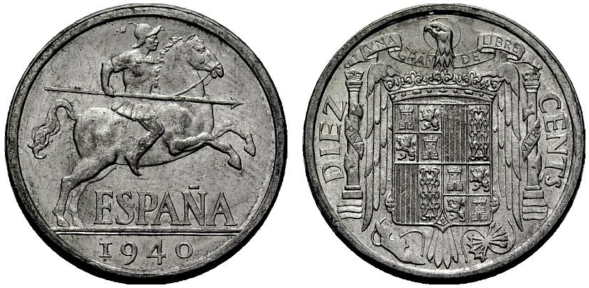 10 Centímos 1941 Estado Español. Variante PLVS VLTRA 10cts_11