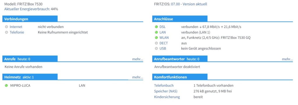 FTTC con Fritz!Box 7530 e Fastweb Cattur10