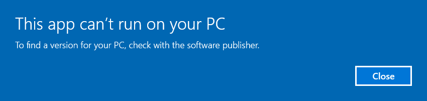 "Unable to start: initialization error at startup". [135dec40:984c6a38:00000077] Untitl10