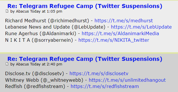 Telegram Refugee Camp (Twitter Suspensions) X1857