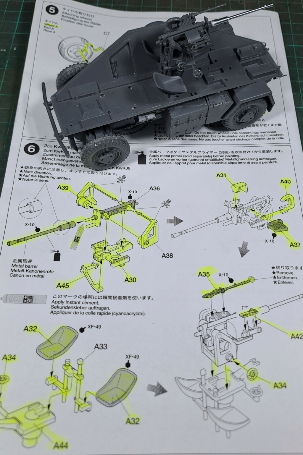 MeC: Sd.Kfz. 222 Leichter Panzerspahwagen 4 x4  . Tamiya - 1:35 01049