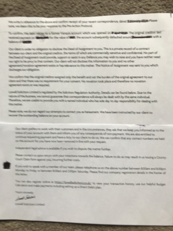 Lowell : Letter of Claim received - Page 2 C742f910