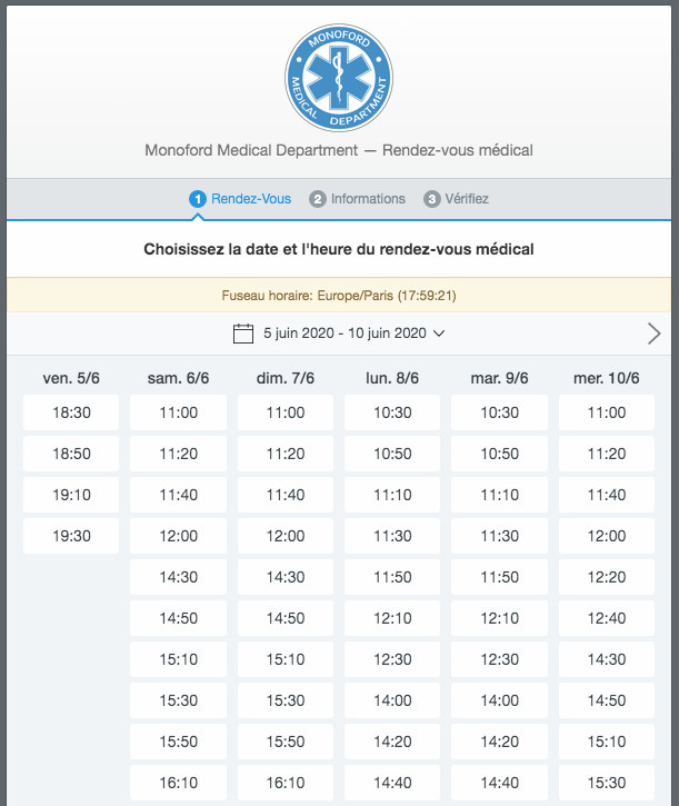 Nouveau logiciel de prise de rendez-vous Captur12