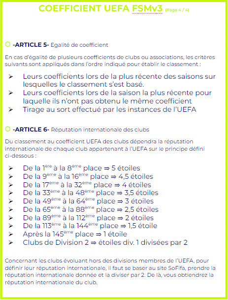 ⬡ Modalités Classement UEFA ⬡ Coeffi16