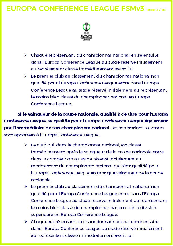 ⬡ Règlement Europa Conference League ⬡ Europa29