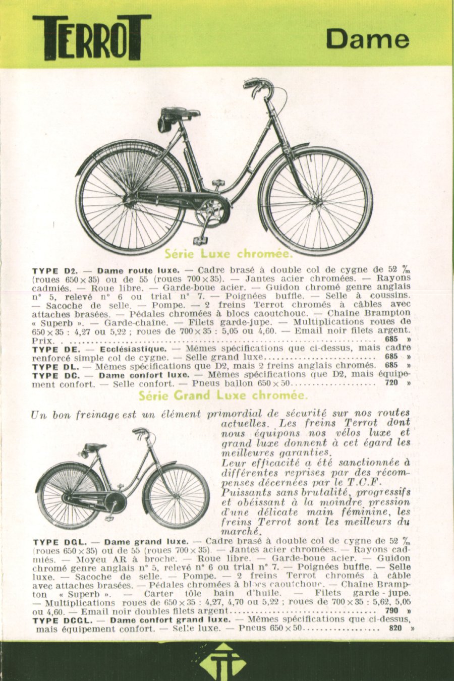 Vélo TERROT Col de cygne - Freins à tringle - 1935 / 1936 Terrot10