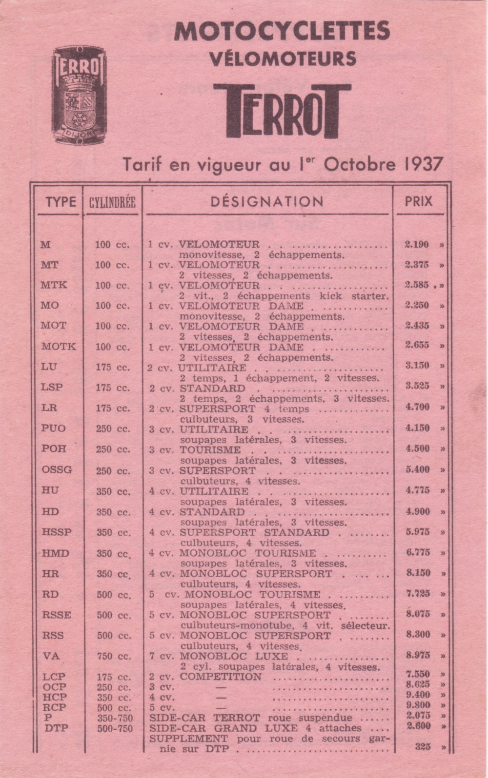 Vélo TERROT Col de cygne - Freins à tringle - 1935 / 1936 Terrot12